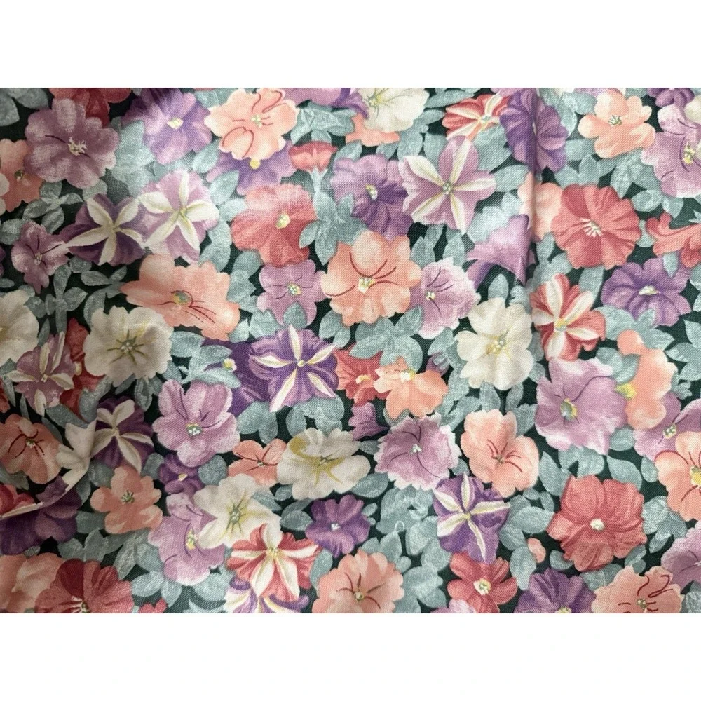 Longaberger Serving Tray Petunia Basket Liner Floral Fabric Ruffled Edge‎ New